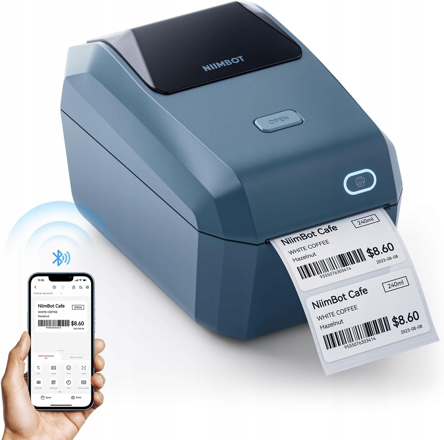 Drukarka termiczna Bluetooth etykiet samoprzylepnych Niimbot K3