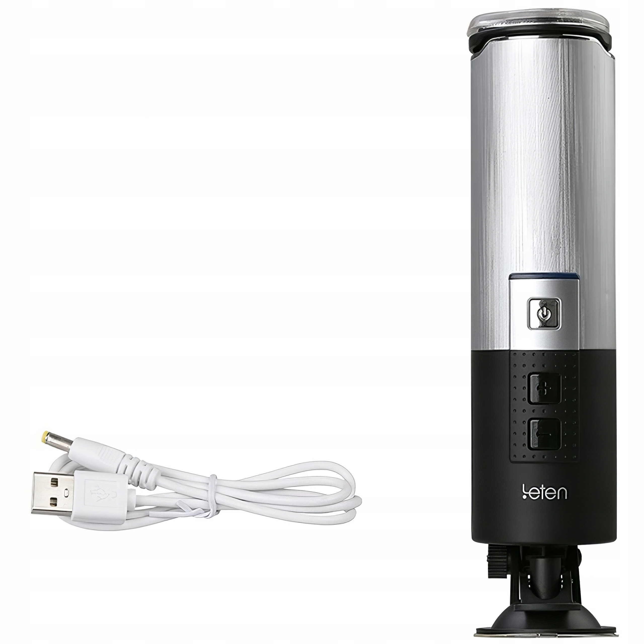 Masturbator Automatyczny Leten X9 Z Przyssawką 25 Trybów Teleskopowych Usb Materiał TPE