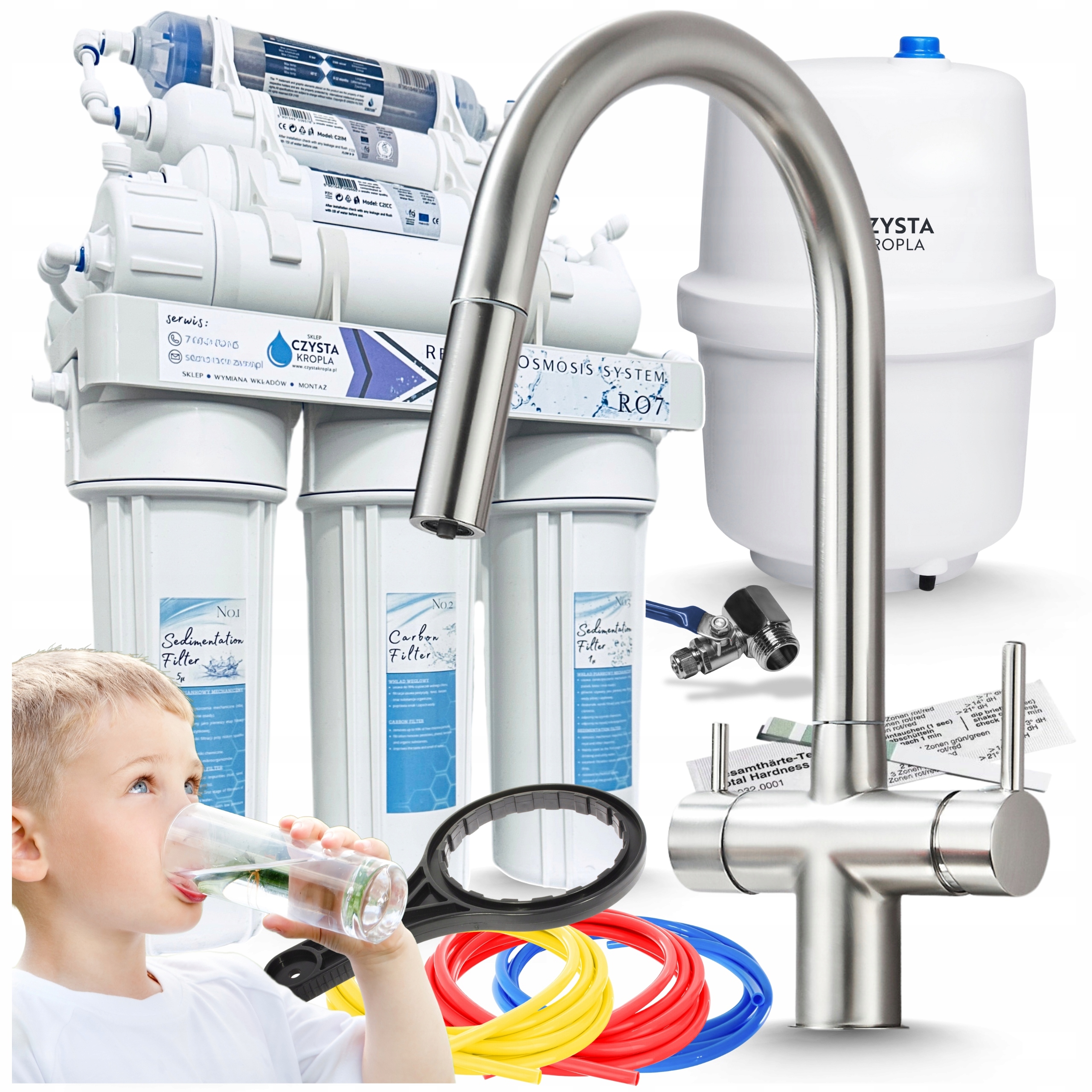 Filtr na pitnou vodu Systém změkčování čištění pod Dřez Set Baterie