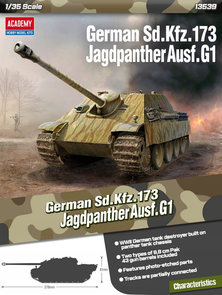 Academy 13539 Sd.Kfz. 173 Jagdpanther Ausf.G1 1:35