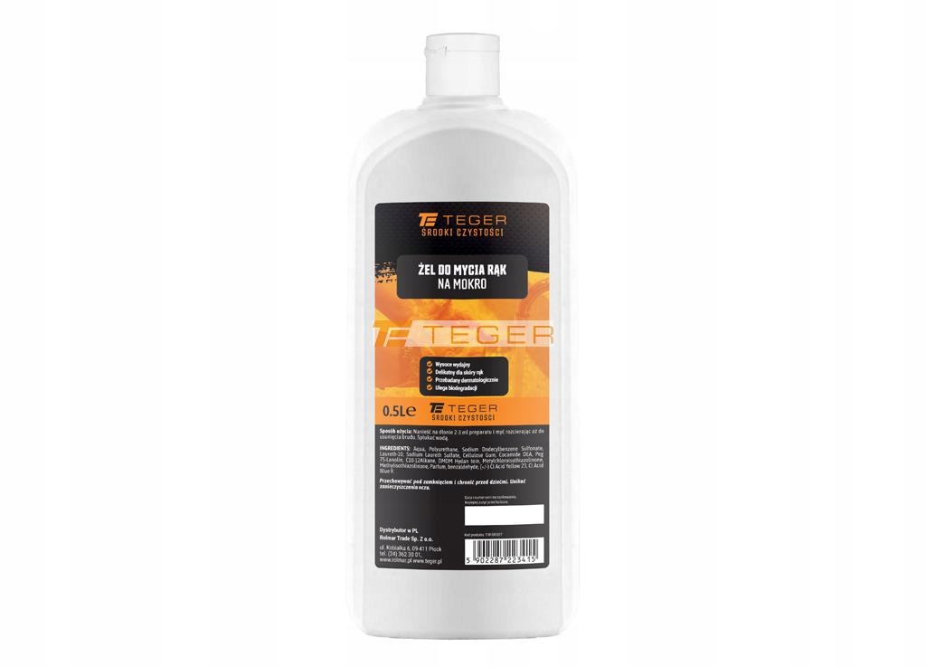 

Żel do mycia rąk na mokro 500ml Teger