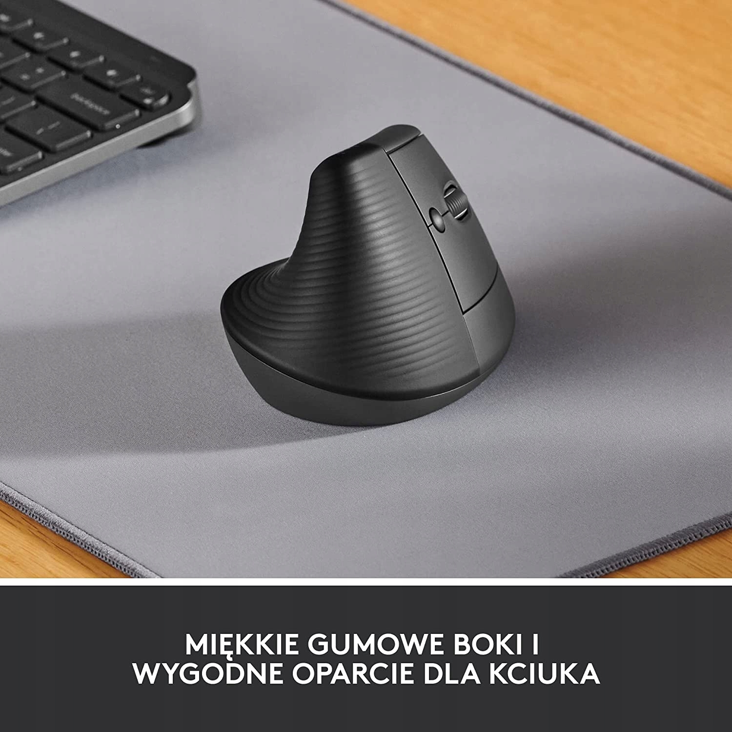 Mysz bezprzewodowa Logitech Lift R Grafitowa Sensor optyczny