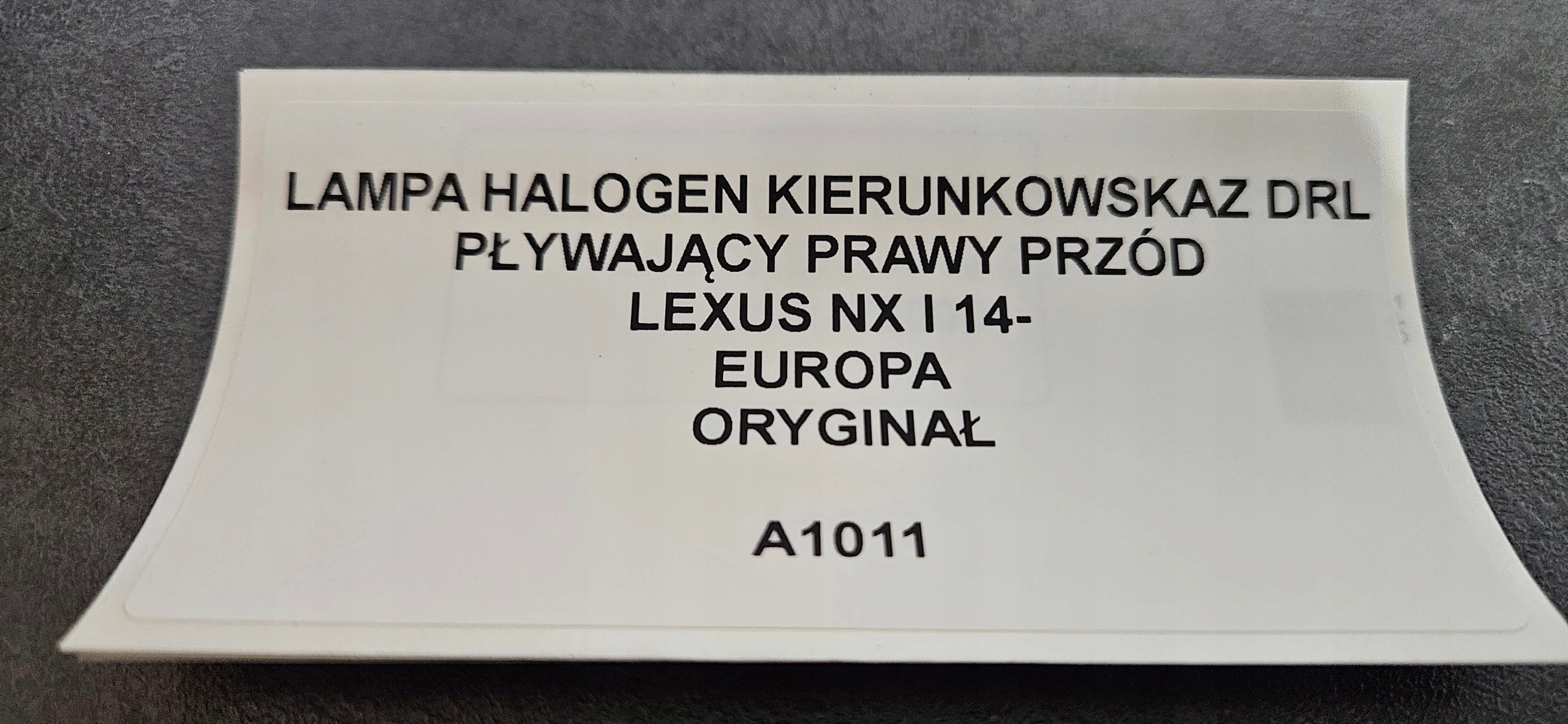 light fog light indicator DRL PLYWAJACY right front LEXUS NX and 14