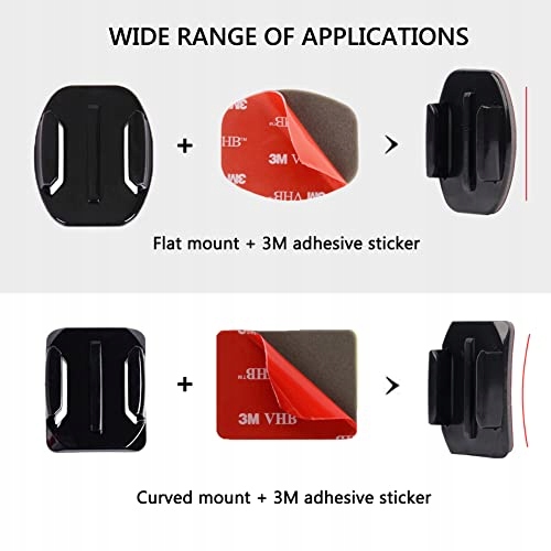 Mocowania Klejowe Na Kask Do Kamer Sportowych GoPro 36 Szt Action YHTSPORT — miniatura 7