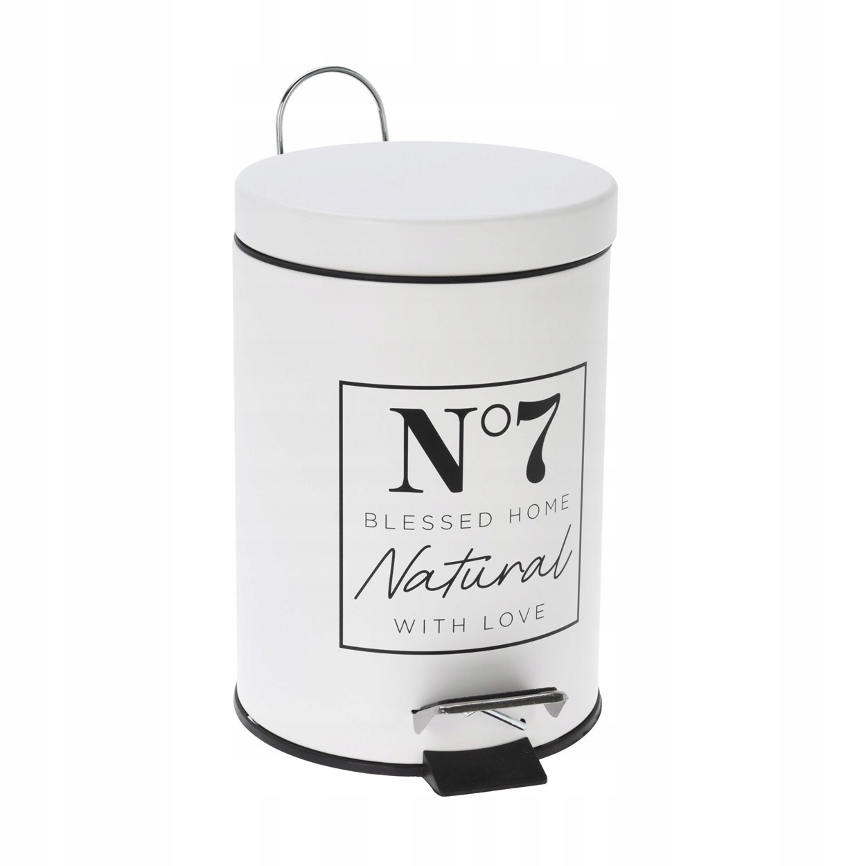 Kosz na śmieci ŁAZIENKOWY pojemnik śmietnik biały