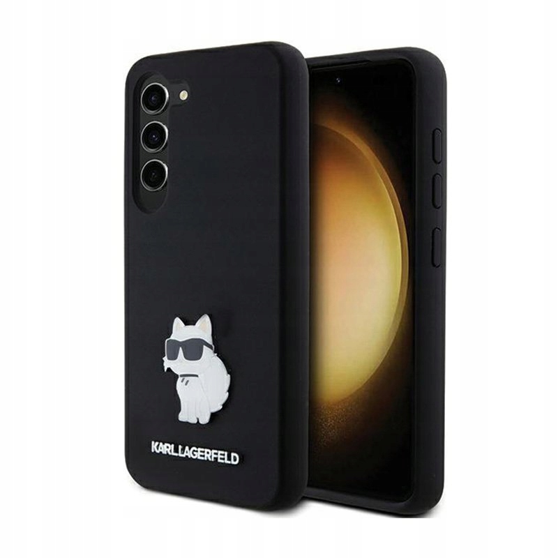 Karl Lagerfeld Silicone Choupette Metal Pin Pouzdro pro Samsung Galaxy S24