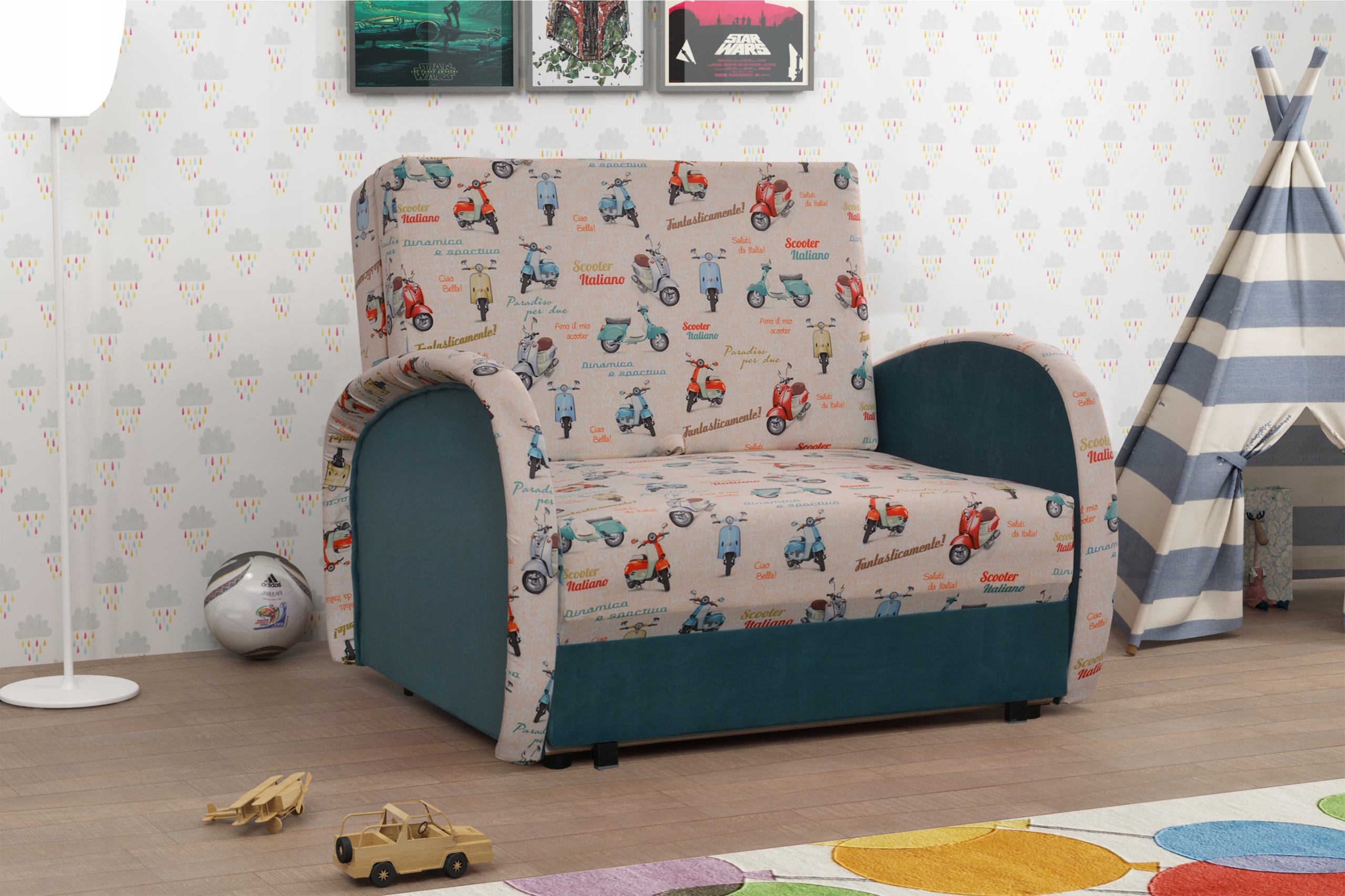 KAJA 1 sofa dziecięca kanapa fotel pojemnik Marka Merkury