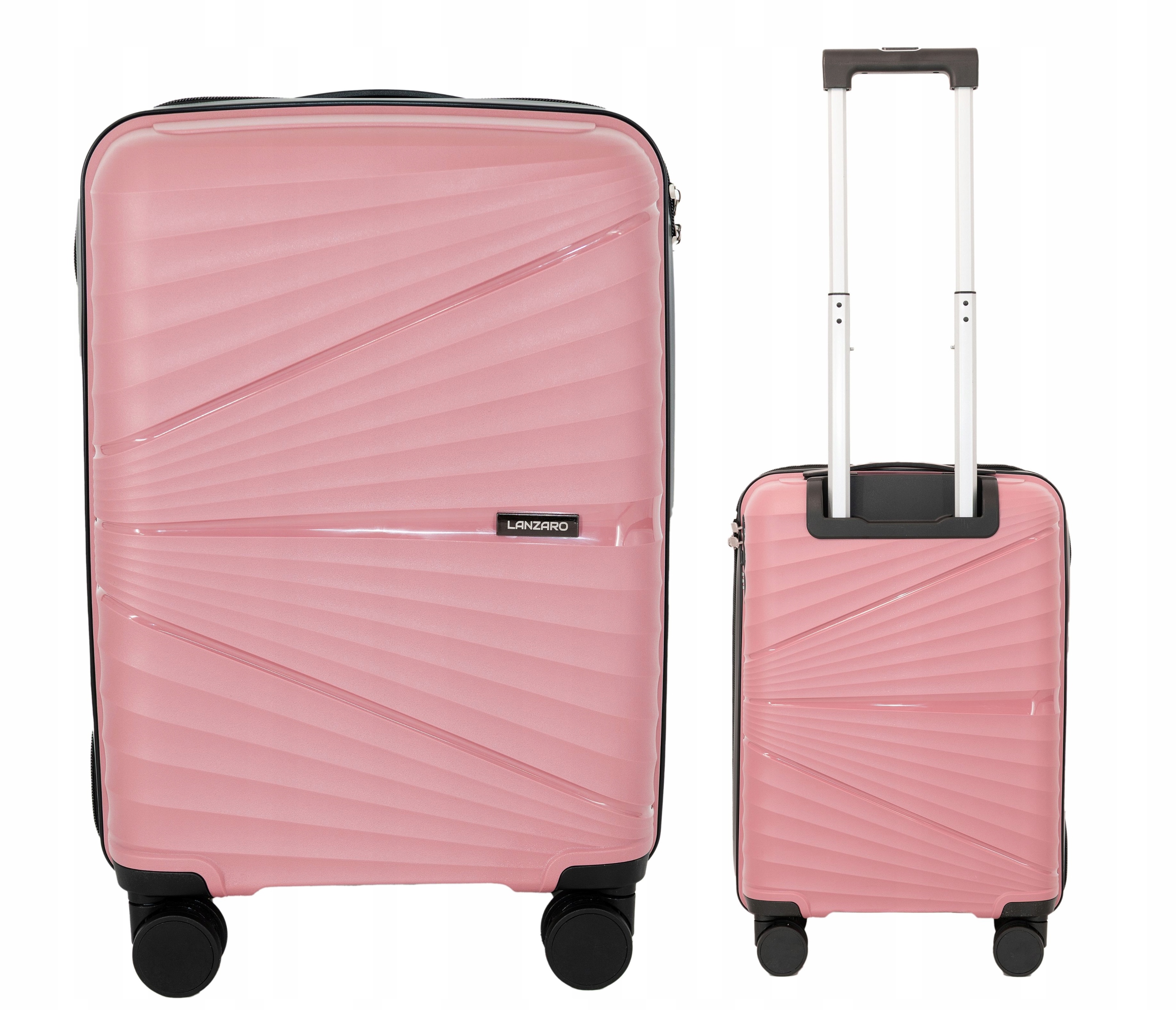 Walizka Kabinowa Mała Polipropylen Niezniszczalna Tsa Lanzaro Rose Gold