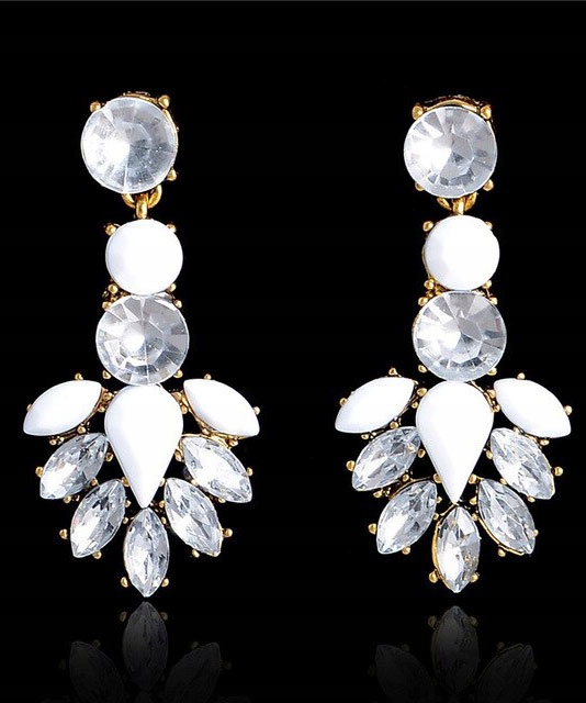 KOLCZYKI ŚLUBNE CRYSTAL CLASSIC BIAŁE Marka Inna marka