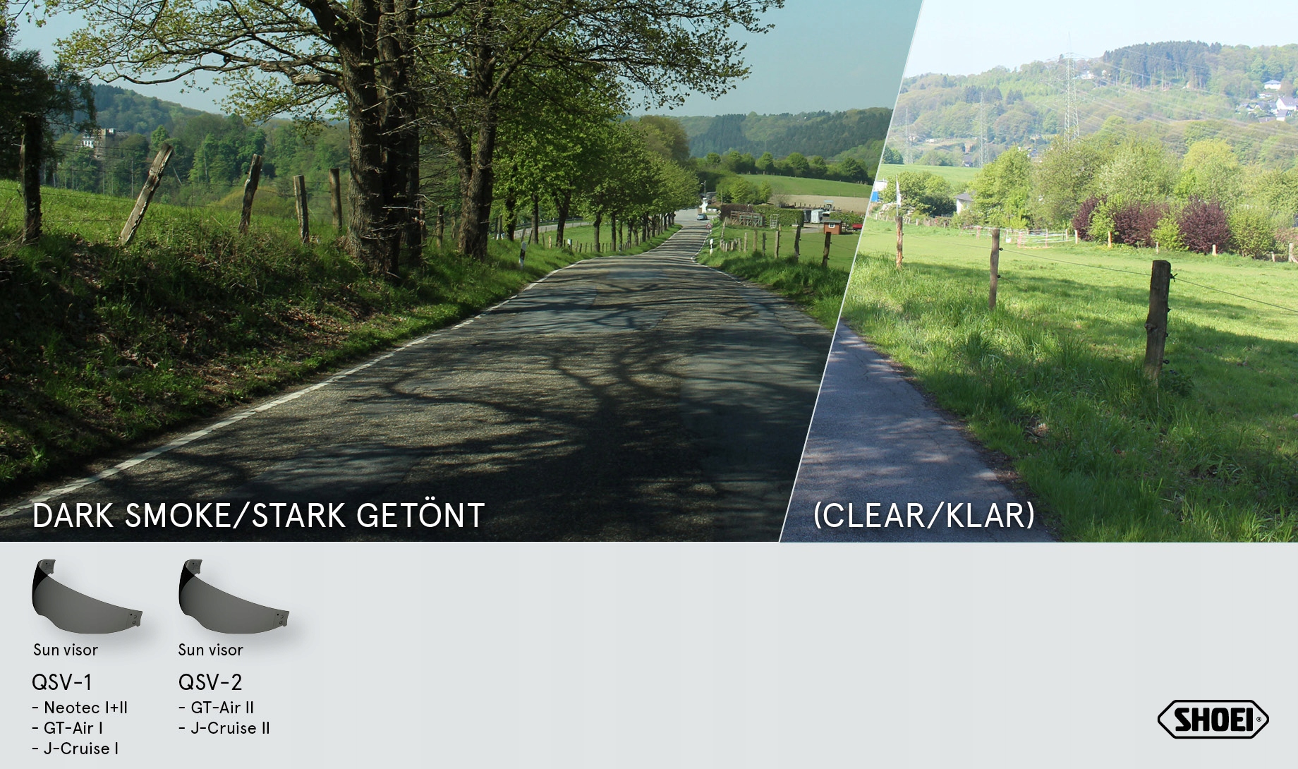 SHOEI BLENDA PRZECIWSŁONECZNA QSV-1 DO NEOTEC, GT-AIR, J-CRUISE Stan opakowania oryginalne