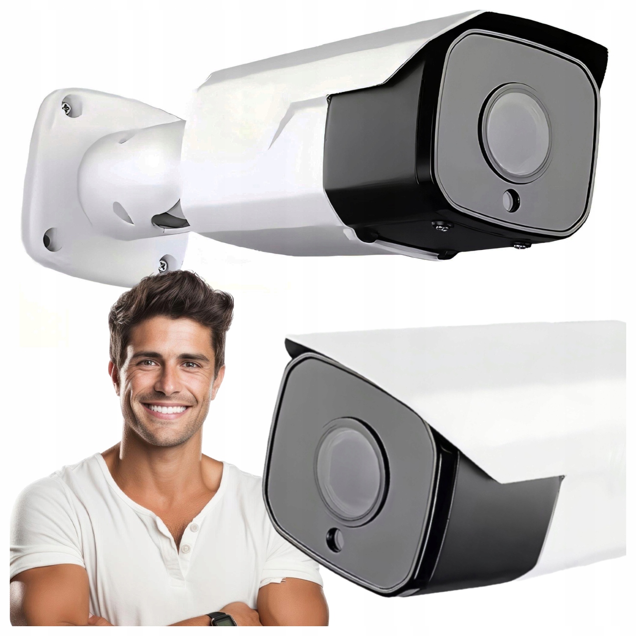 Kamera Do Monitoringu Zewnętrzna Full Hd Ahd CVI Tvi 4 x Zoom Uchwyt 3D