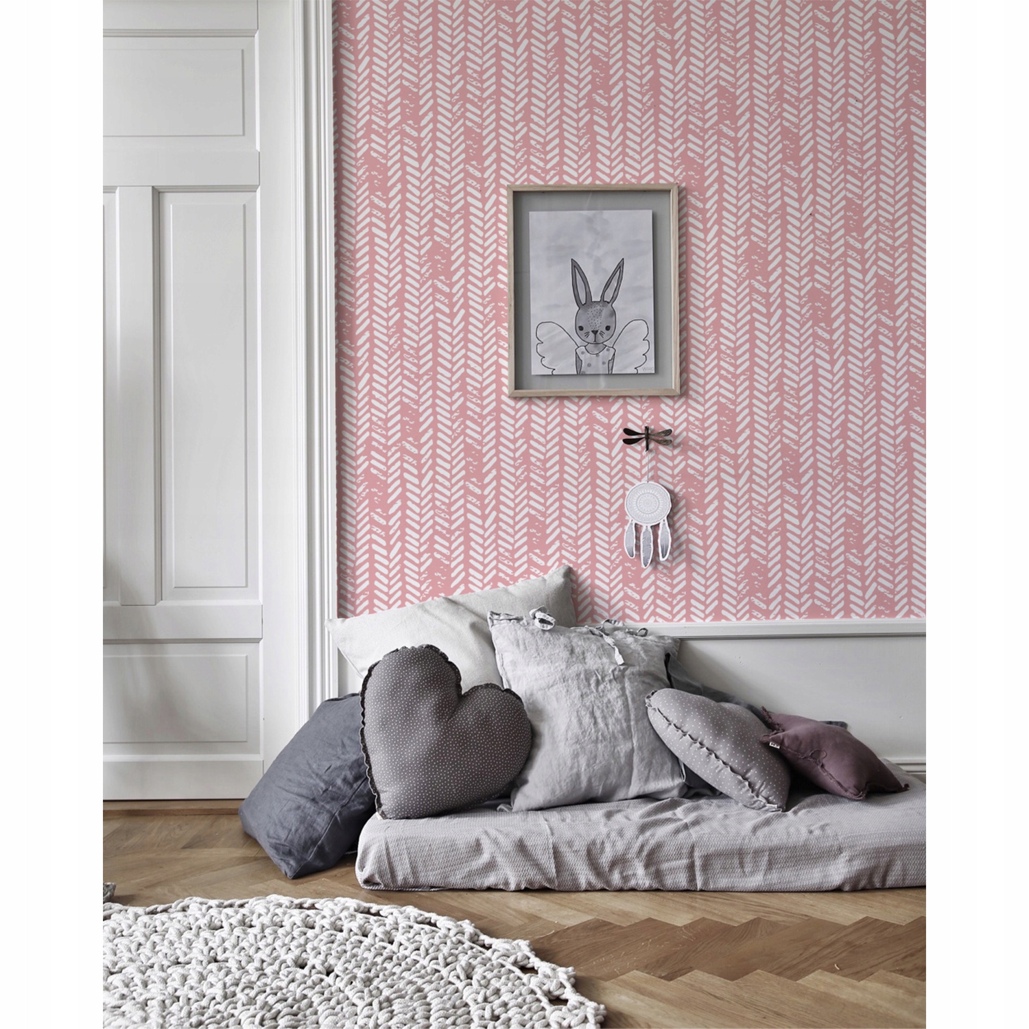 

Fototapeta do salonu Różowy prosty wzór 250x250 cm