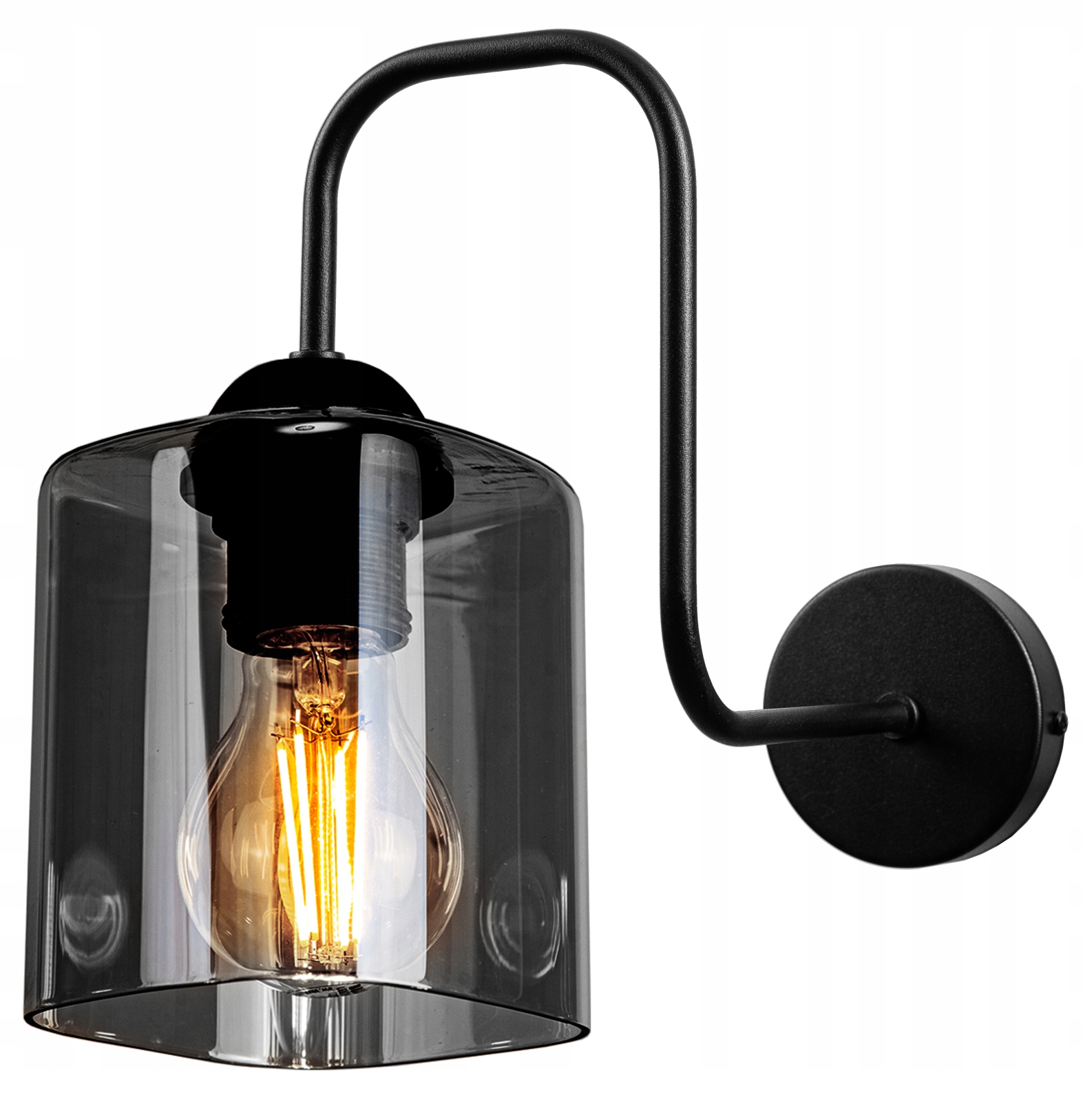 NOWOCZESNA SZKLANA LAMPA ŚCIENNA KINKIET LOFT LED