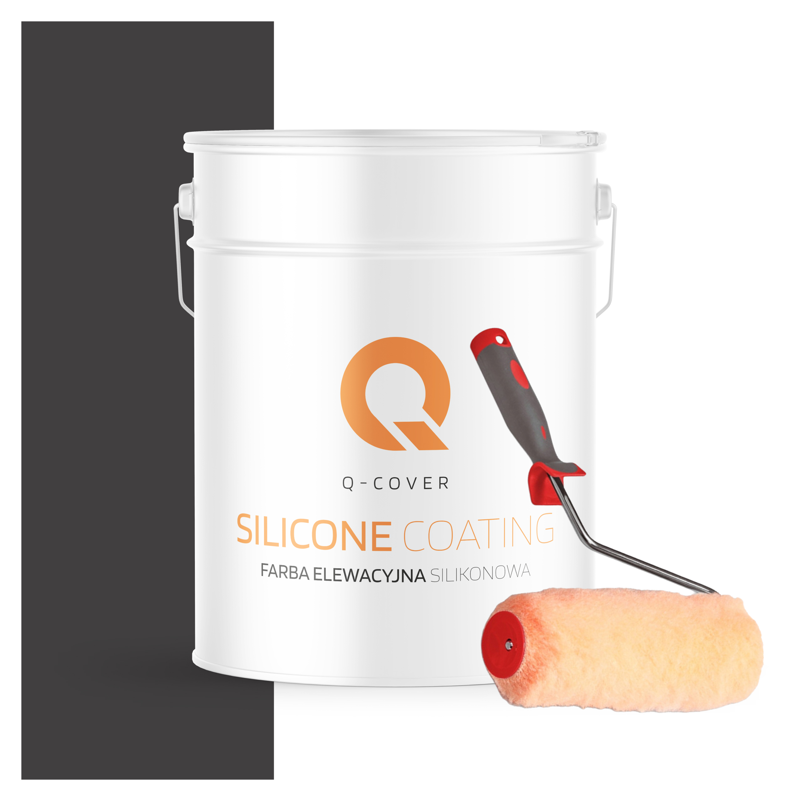 Vonkajšia fasádna farba na omietku 10L, farba čierna Uv valček