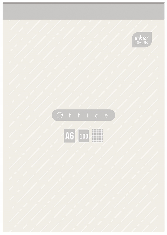 Blok biurowy w kratkę A6 100k INTERDRUK