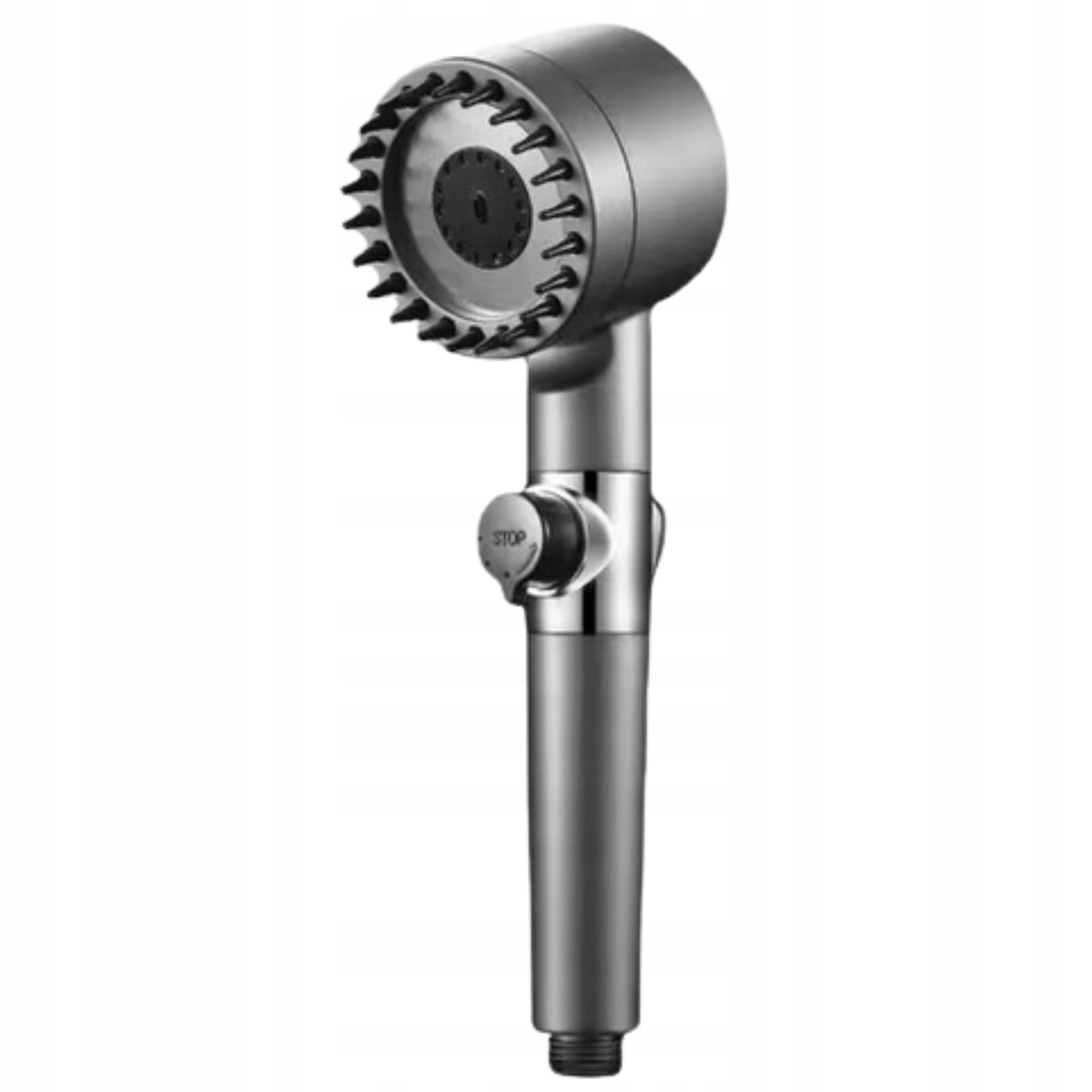 SŁUCHAWKA PRYSZNICOWA WYSOKOCIŚNIENIOWA OSZCZĘDNA Z MASAŻEREM NAPOWIETRZAJĄ Marka bez marki