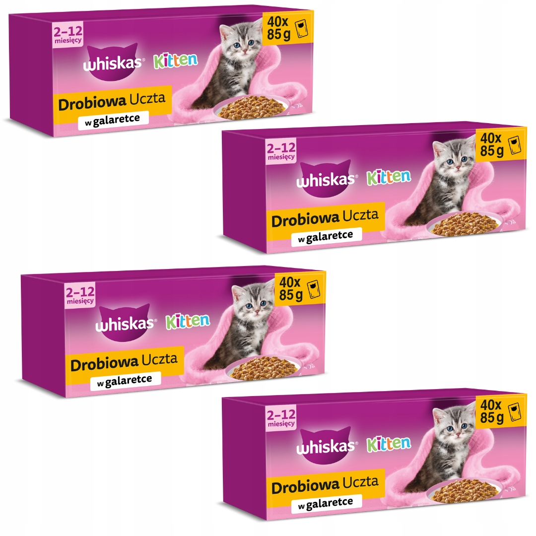Levně Whiskas Junior Drůbeží Hostina Krmivo Pro Koťata V Želé 160X85 G