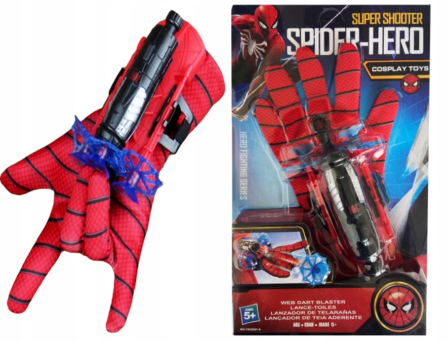 

Spiderman Strzelająca Rękawica Wyrzutnia 2 strzały