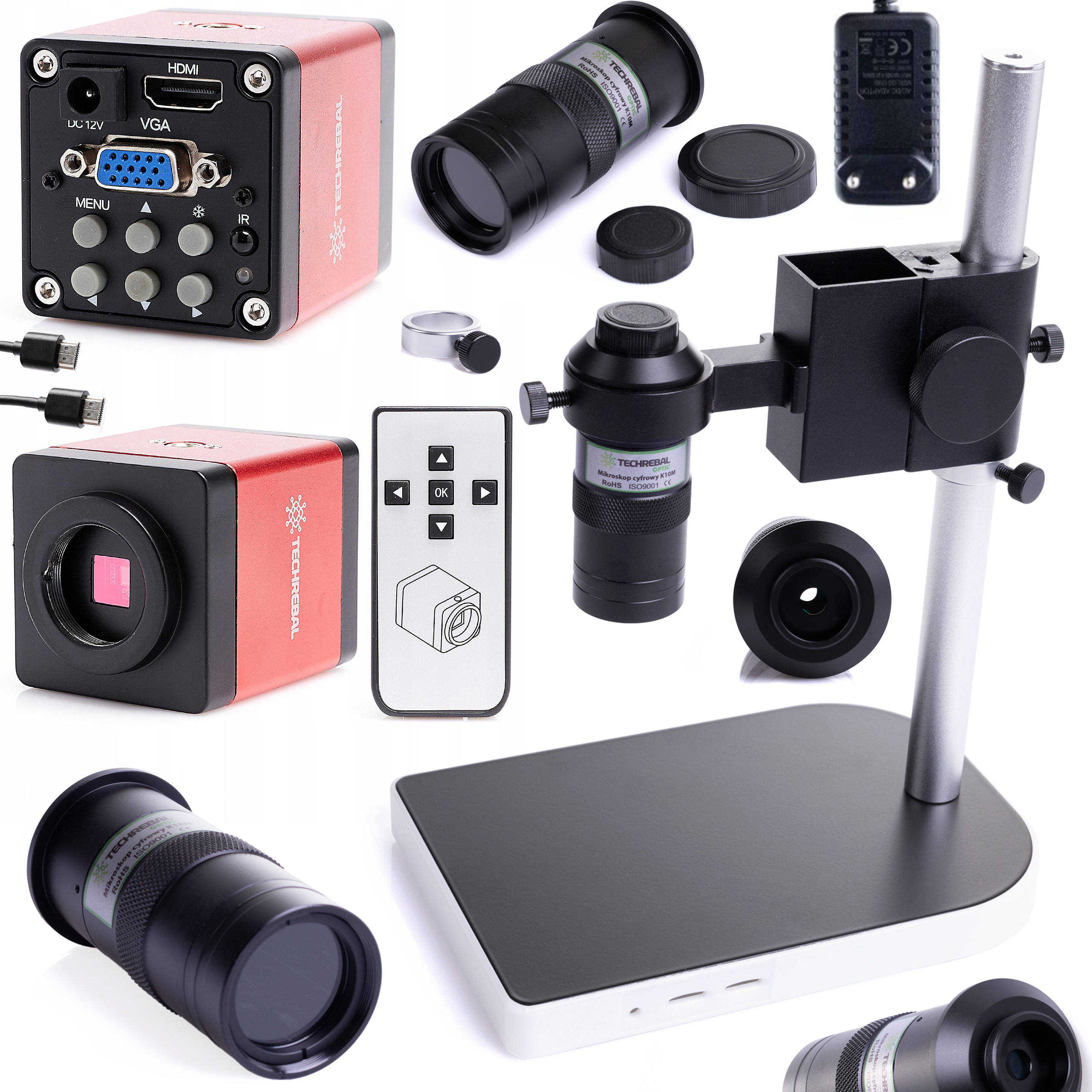Digitální mikroskop Techrebal K10M 100x s Full Hd kamerou a základnou