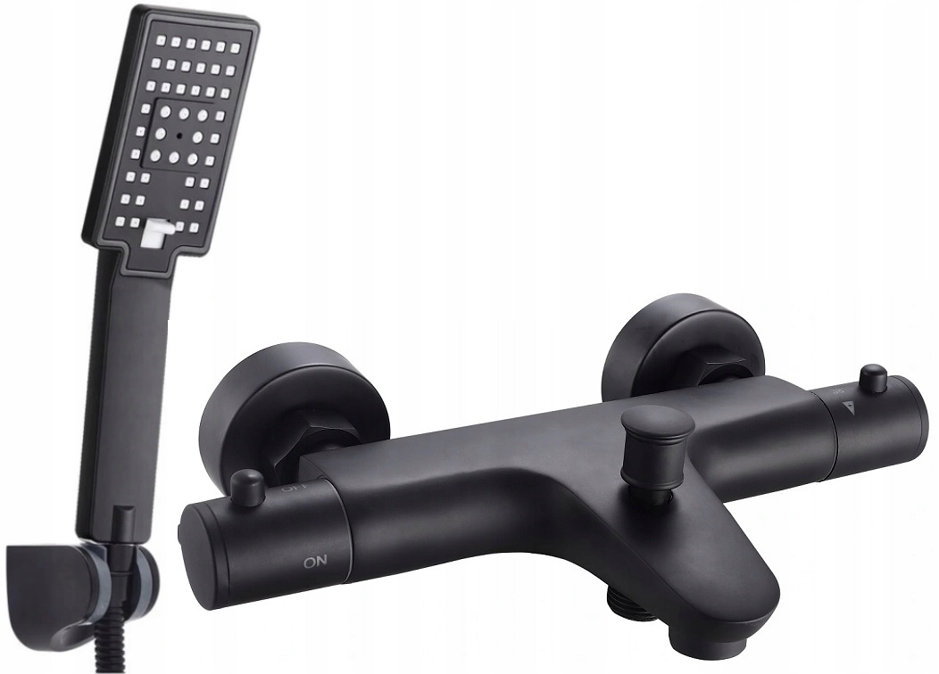 

Bateria wannowa czarna Termostatyczna natrysk