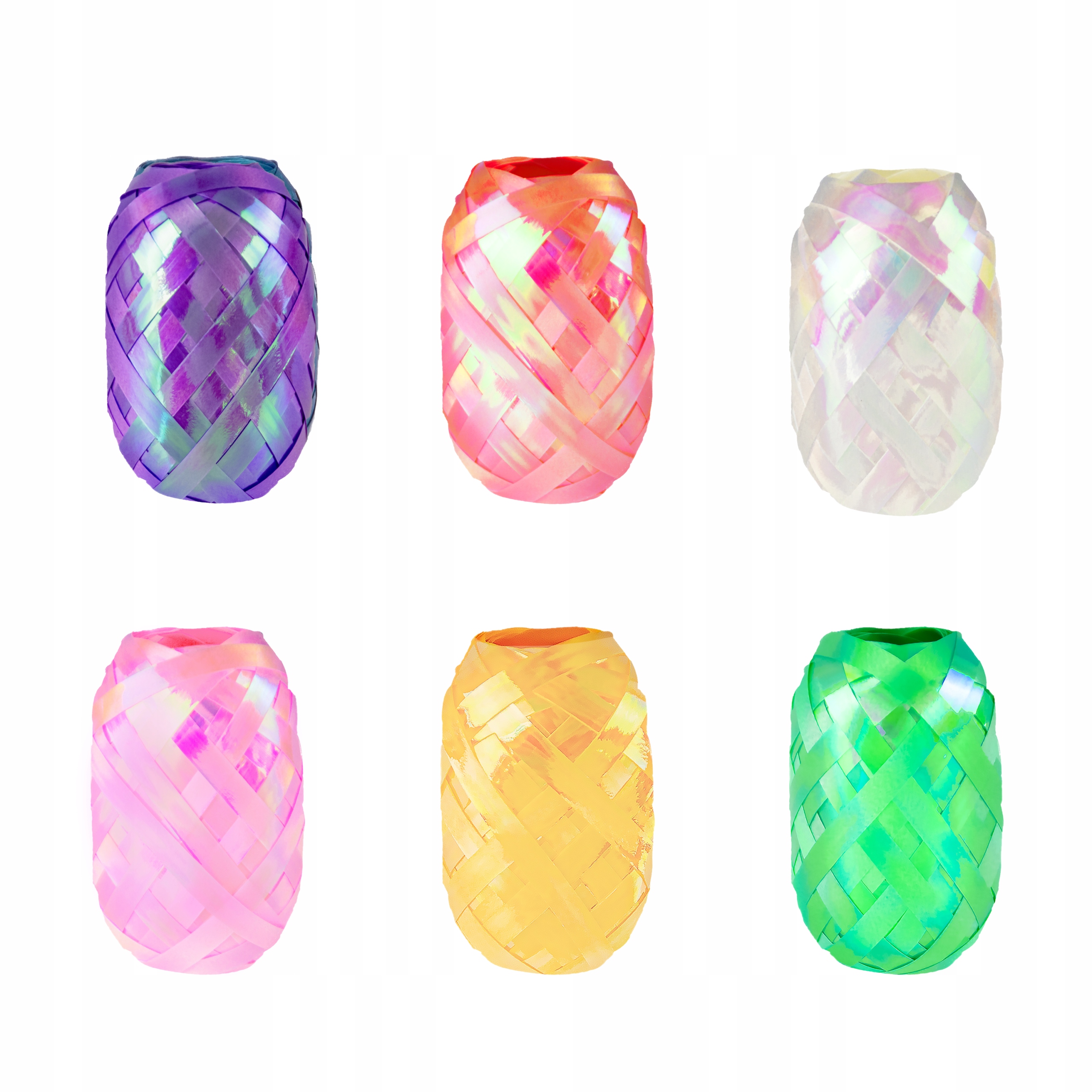 

6x Wstążka Do Balonów Pakowania Opalizująca Kolor