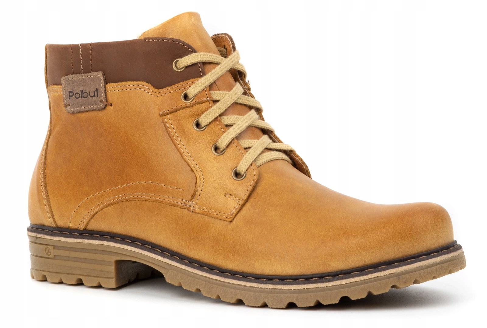 Pánské zimní boty kotníkové boty se šněrovacím zipem Polské J35S červené 44