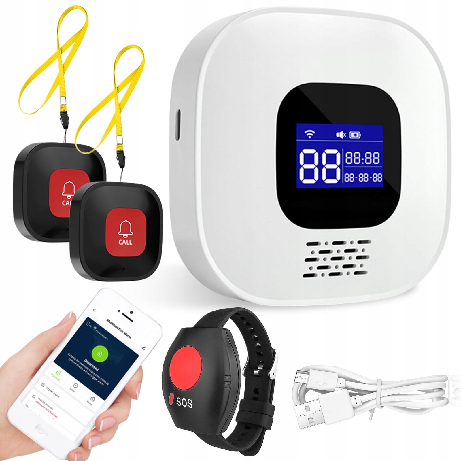 Alarm Pro Seniory Starší Nemocné, Tlačítko Pro Přivolání Pomoci, Náramek