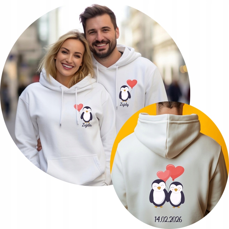 Sada mikin pro pár na Valentýna Zabavení Tučňáci pro ni i pro něj
