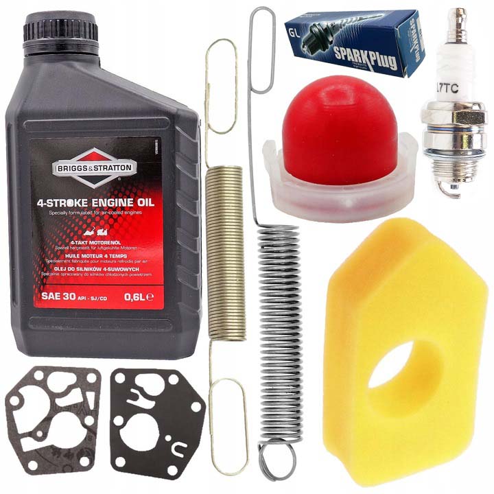 OLEJ BRIGGS STRATTON FILTR POWIETRZA BRIGGS MEMBRANA GAŹNIKA POMPKA PALIWA