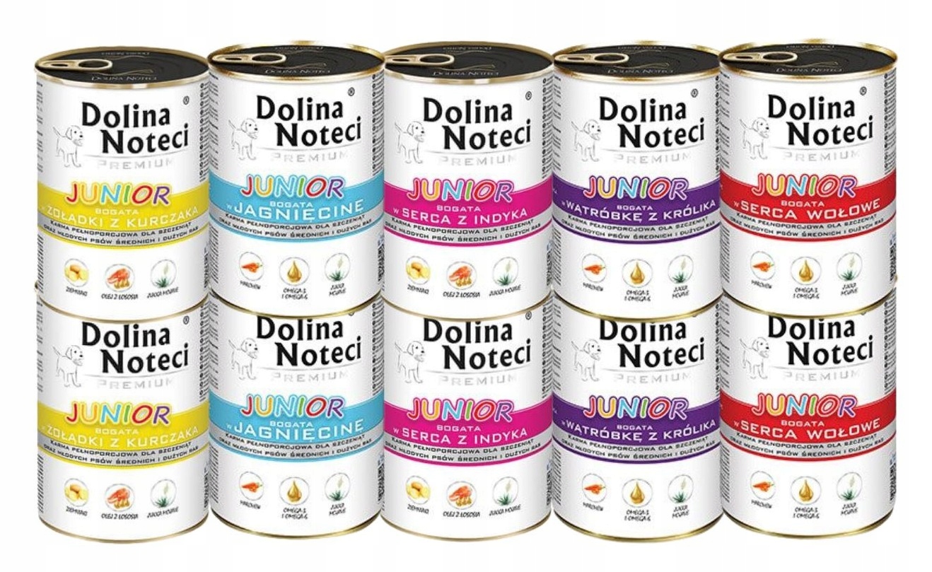 Levně Dolina Noteci Premium Junior mix chutí 10x400g Vlhké krmivo