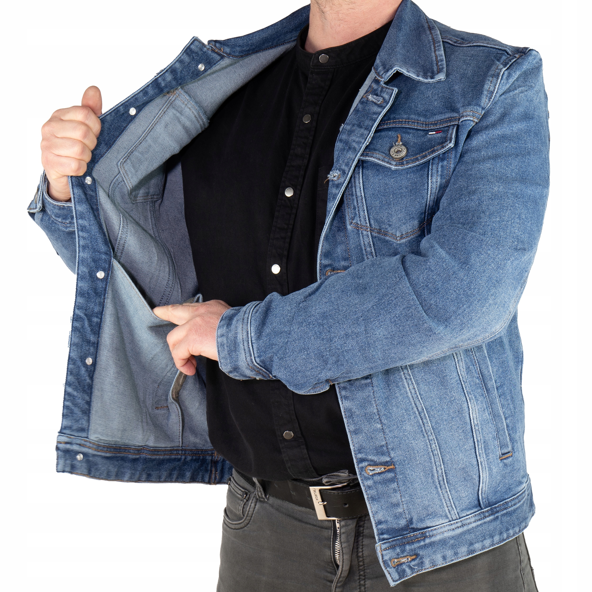 PAGALEE DENIM Kurtka Jeans niebieska - ROZMIAR L Kolor niebieski