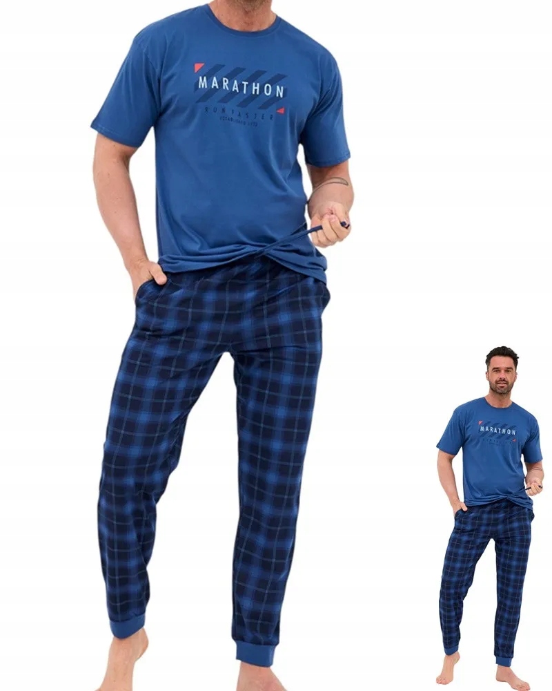 Pánské pyžamo Cornette 462 Marathon 2 XL 50 Tmavě modrá
