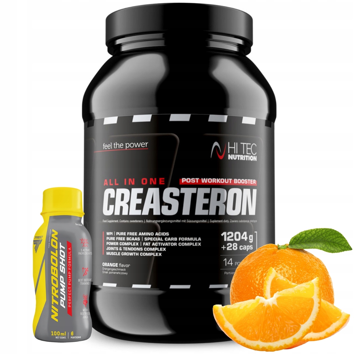 Hi Tec Creasteron 1200g Síla Masa Kreatin Bílkoviny Pomeranč