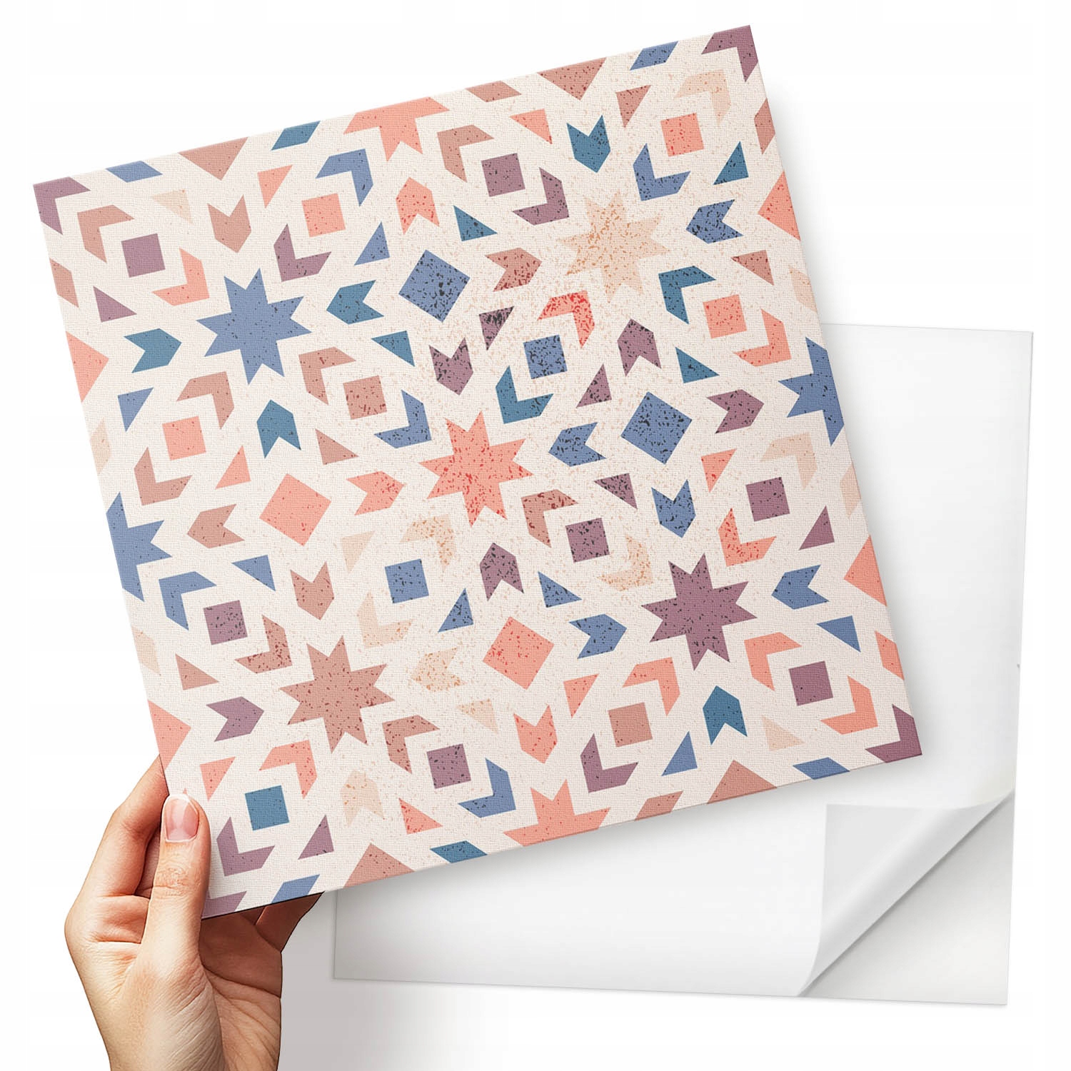 Samolepící dlaždice Vinyl Shoda geometrických vzorů 9x30x30 cm