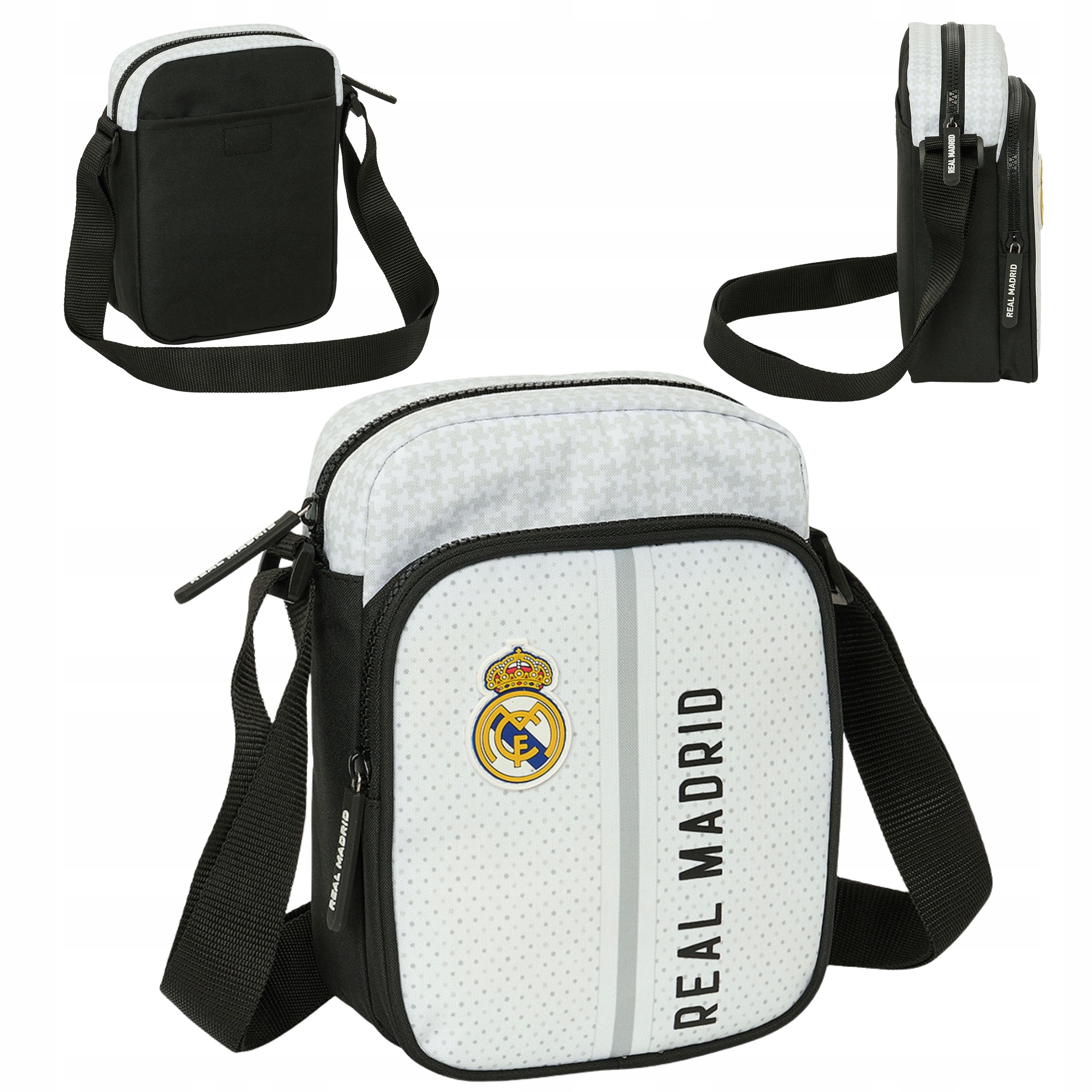 Torebka Sportowa Saszetka Nerka na Ramię Listonoszka Real Madryt Biała