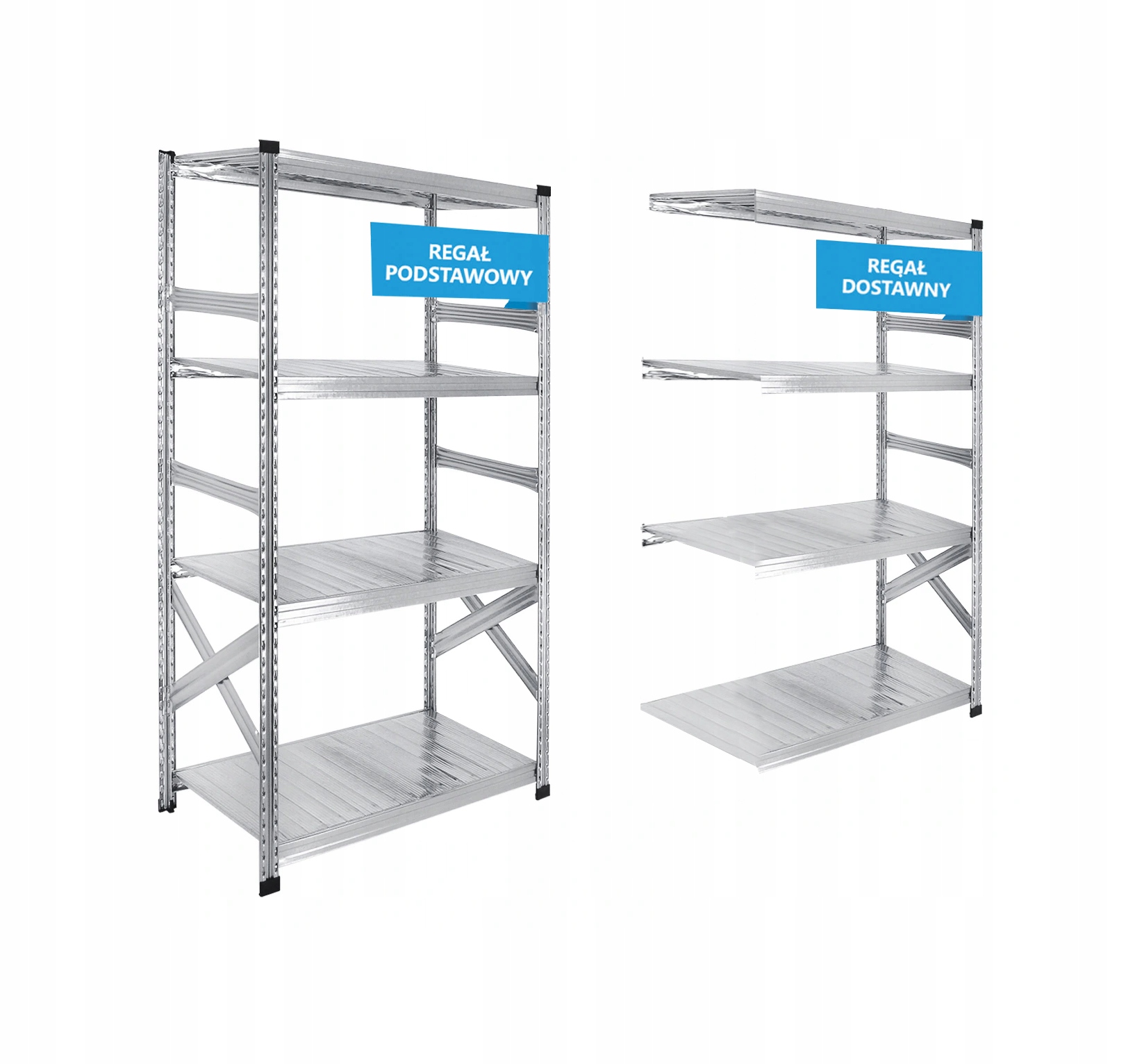 REGAL METALOWY 250x120X60 5 POLEK METALSISTEM PODS Material metal