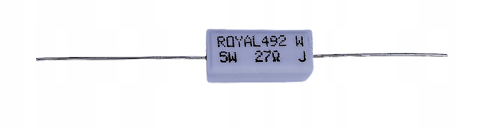 

Rezystor ceramiczny 27 Ohm 27R 5W Royal 1 szt.