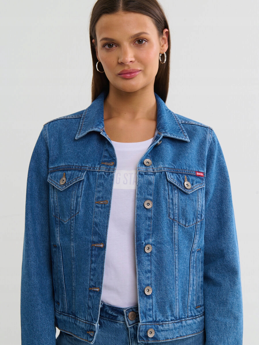 Big Star Kurtka damska jeansowa niebieska Jane 295 XL
