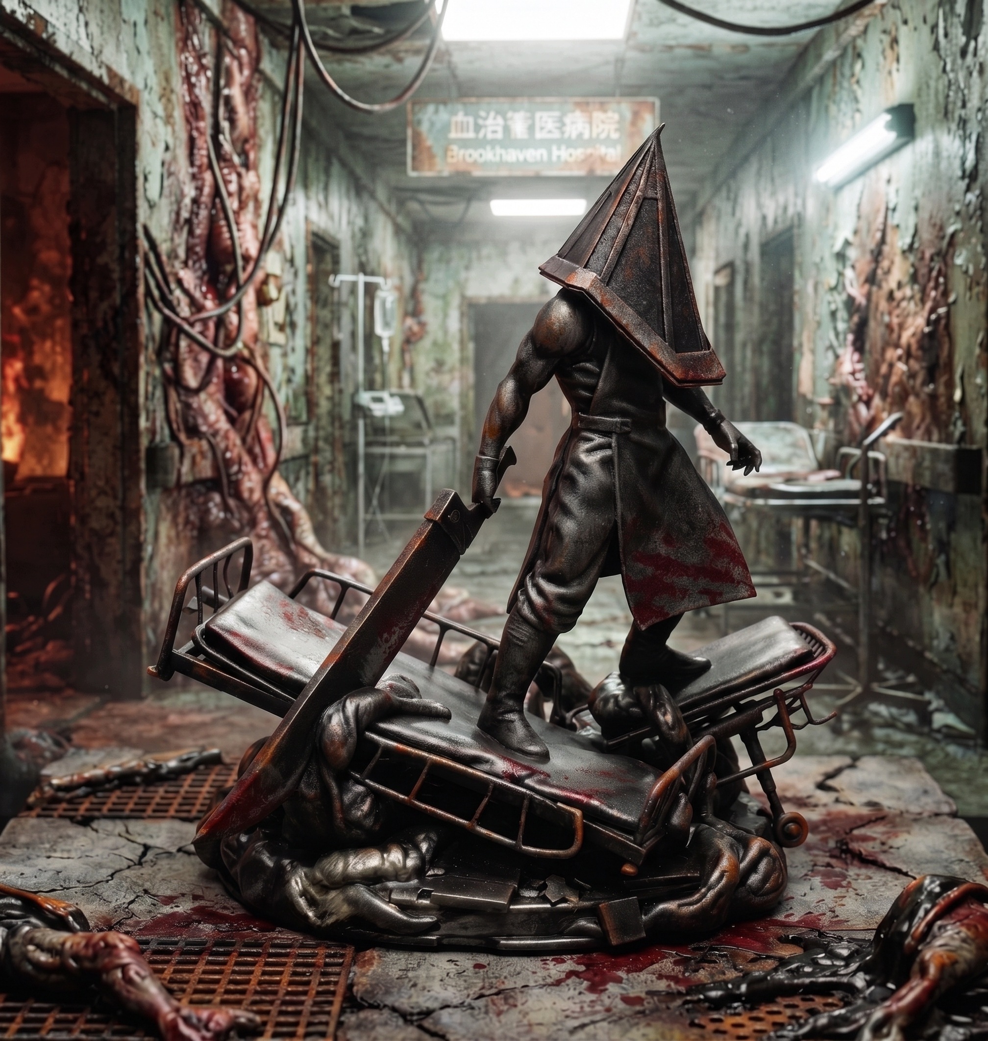 Pyramid Head pryskyřičná figurka True Brass Silent Hill 2 XL