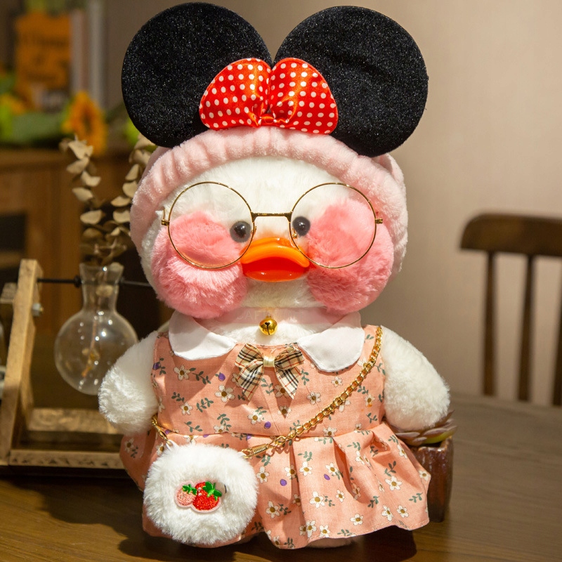 

kaczka w minnie opaska Lalafanfan plusz maskotka