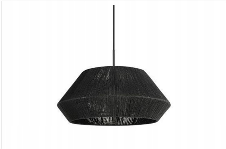 Prírodná závesná ratanová lampa – 50 cm (čierna)