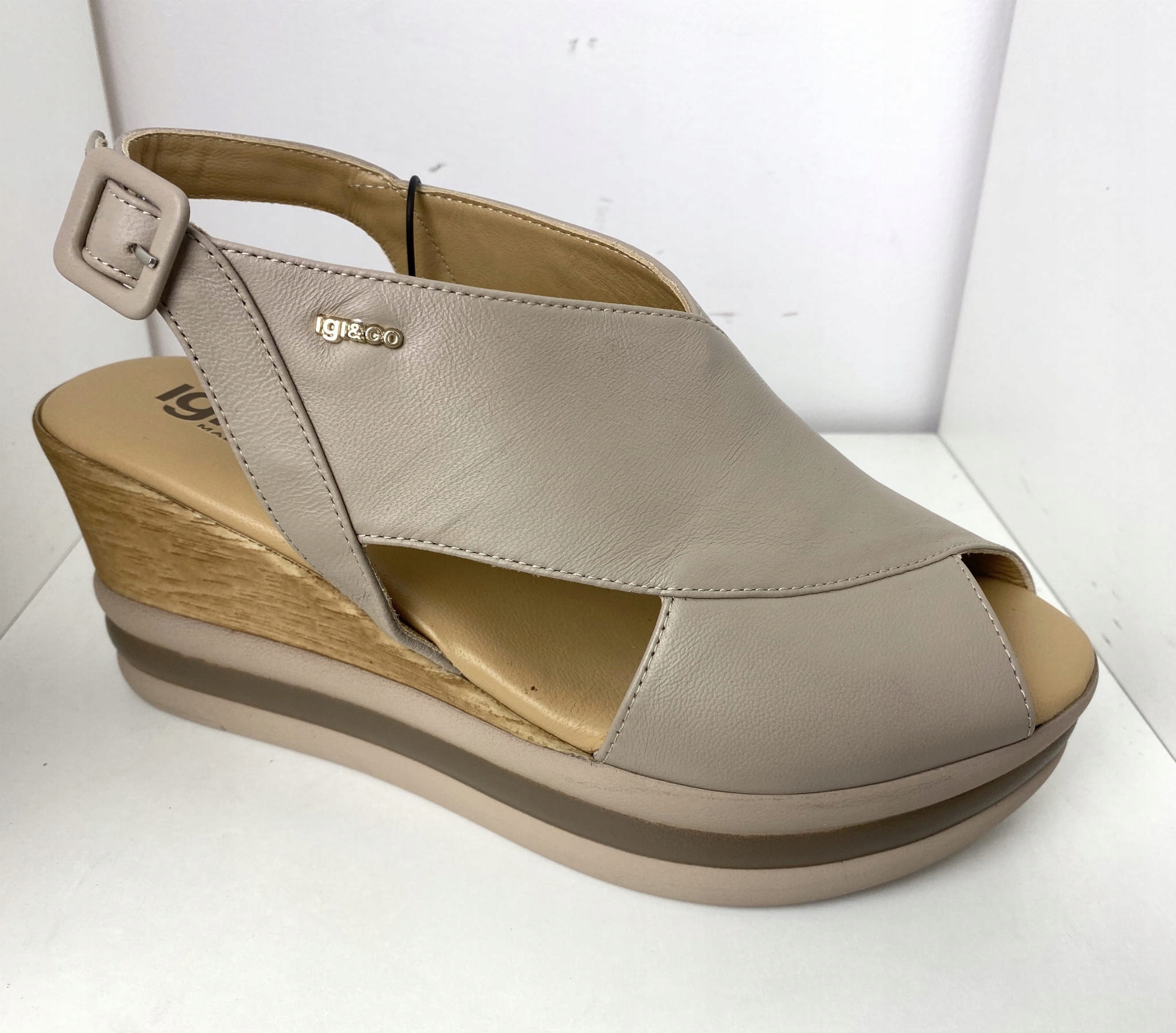 Dámské kožené sandály Igi&co 7178922 Beige 37, Béžová