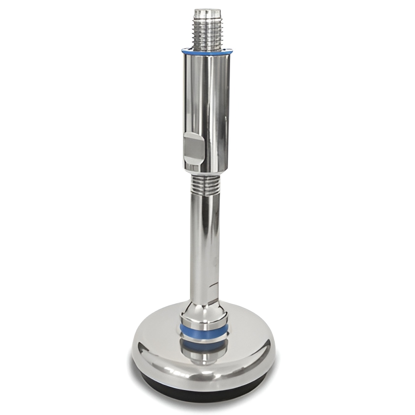 Nerezová hygienická patka Inox 80 mm M16 s gumovou podložkou