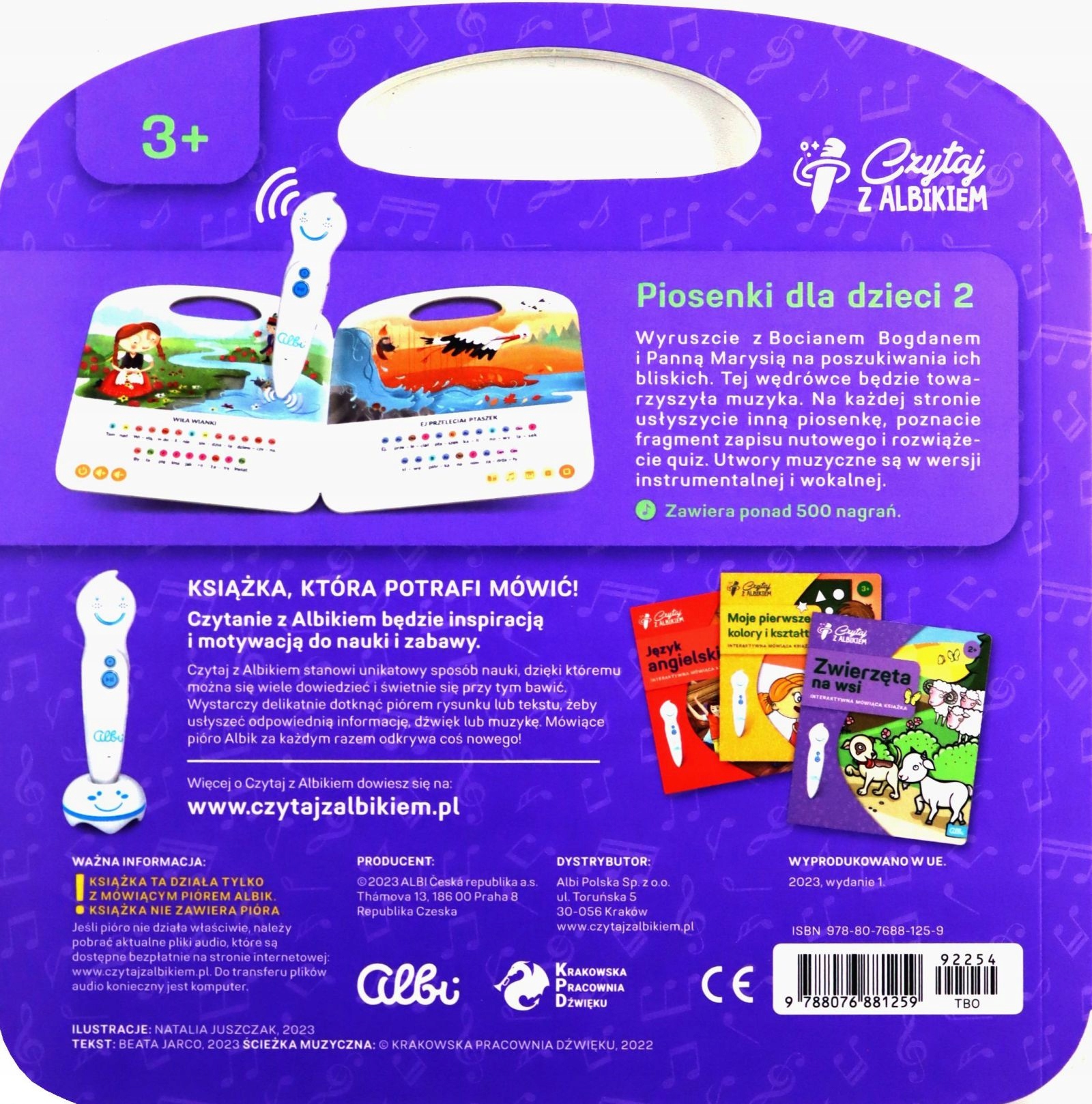 MINI KSIĄŻKA PIOSENKI DLA DZIECI 2 CZYTAJ Z ALBIKI Stan opakowania oryginalne