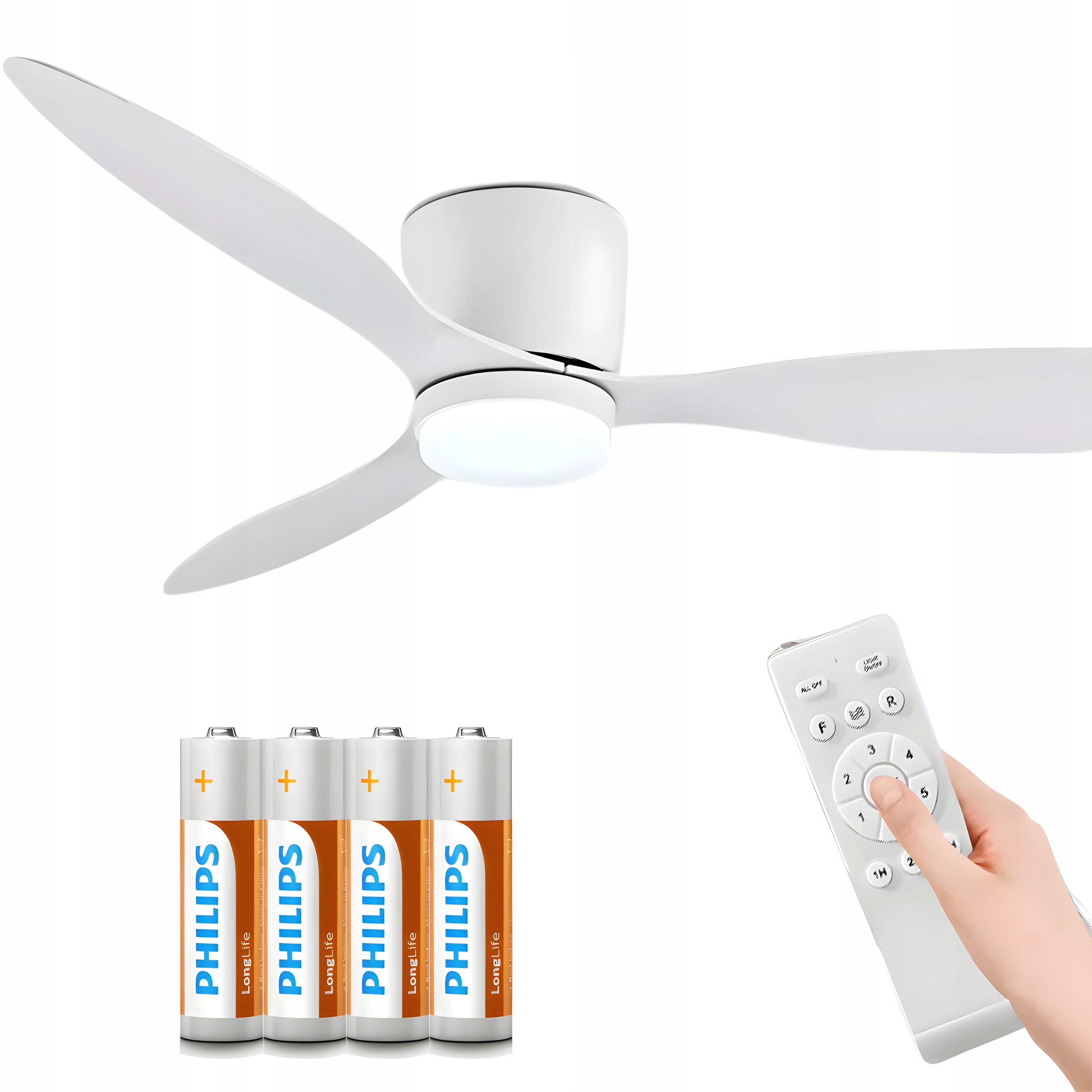 Lampa Sufitowa Led Wentylator Wiatrak Lampa Z Wiatrakiem 105CM Pilot