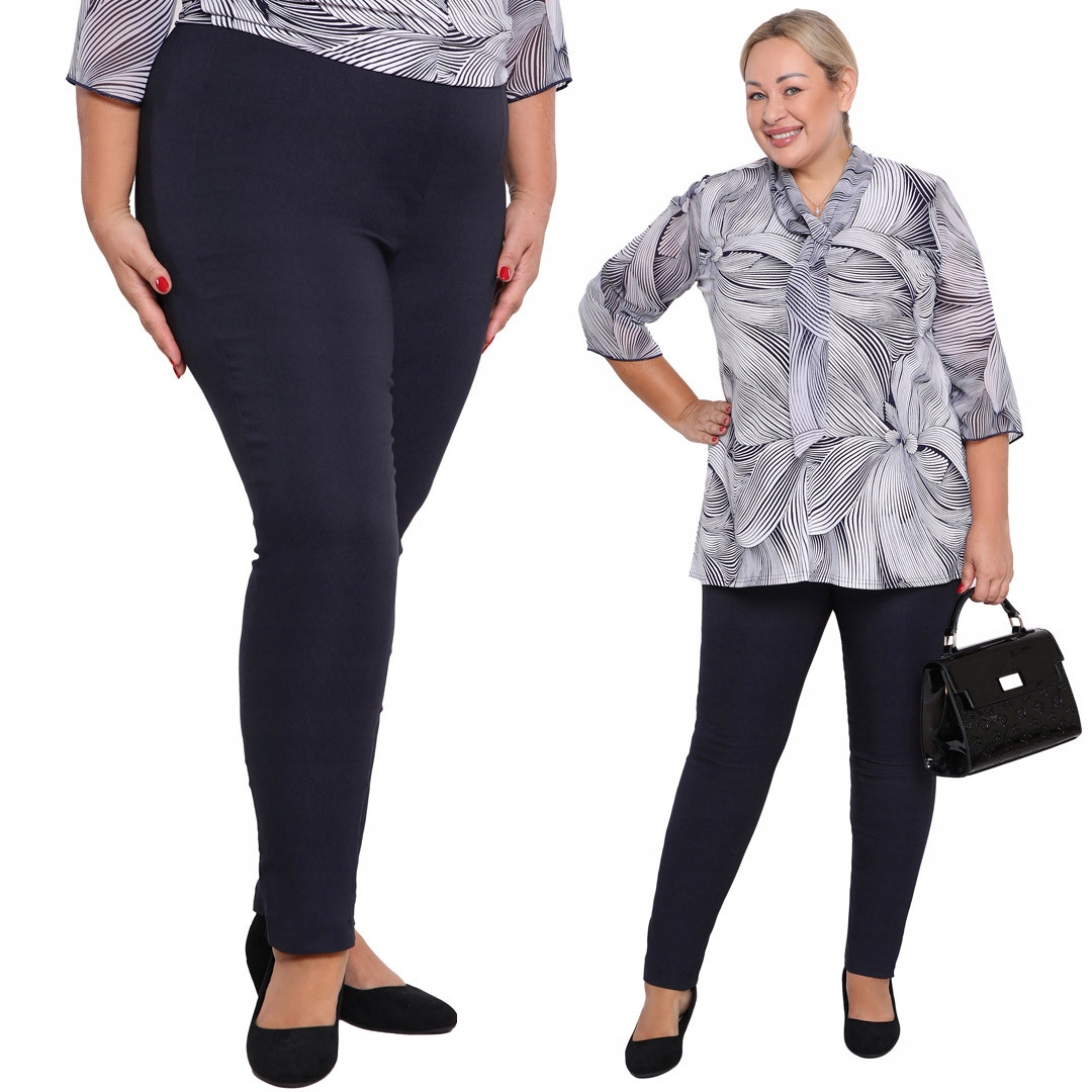 Tmavě modré kalhoty se zúženou nohavicí 54