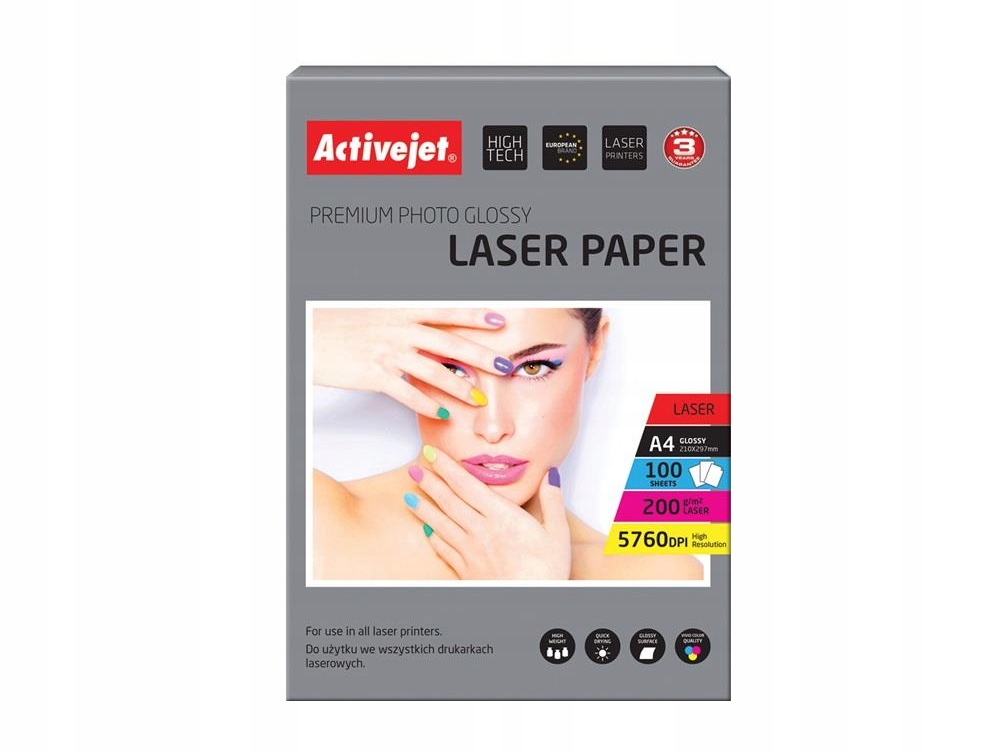 

Papier Fotograf Błysk Laser Activejet A4 200G X100