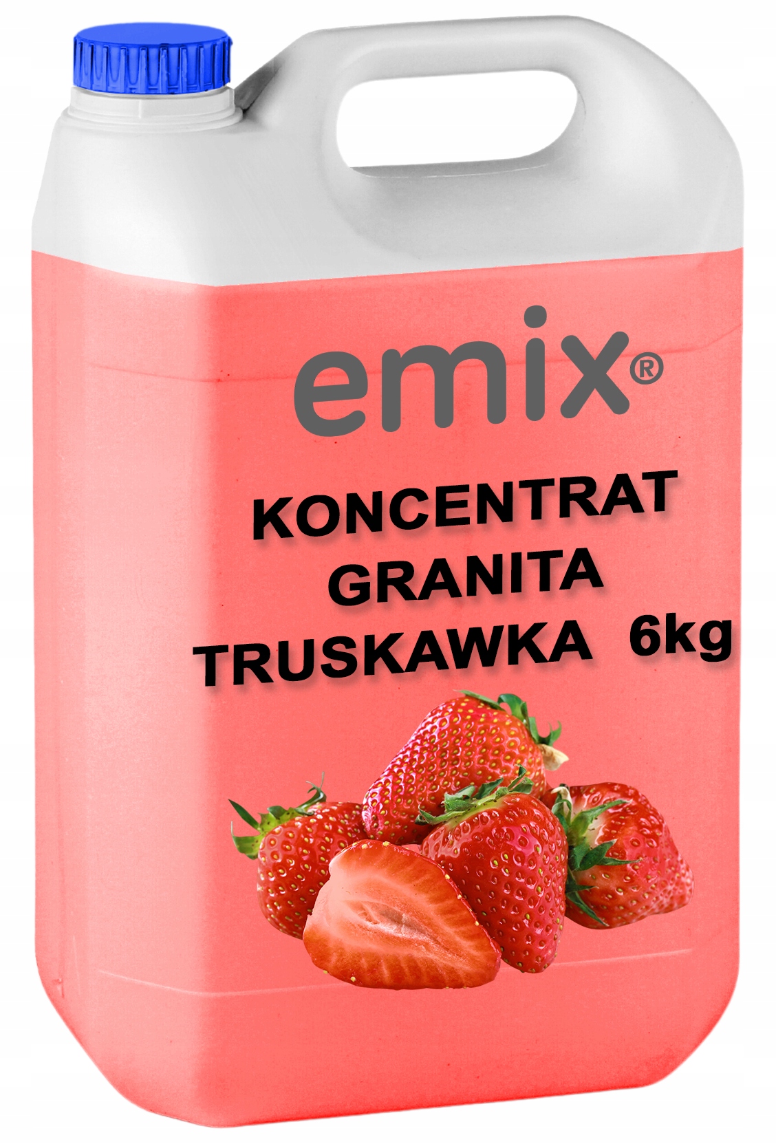Syrop Truskawka Do Granity Slush Granita Koncentrat 5L 1:7 6kg Emix