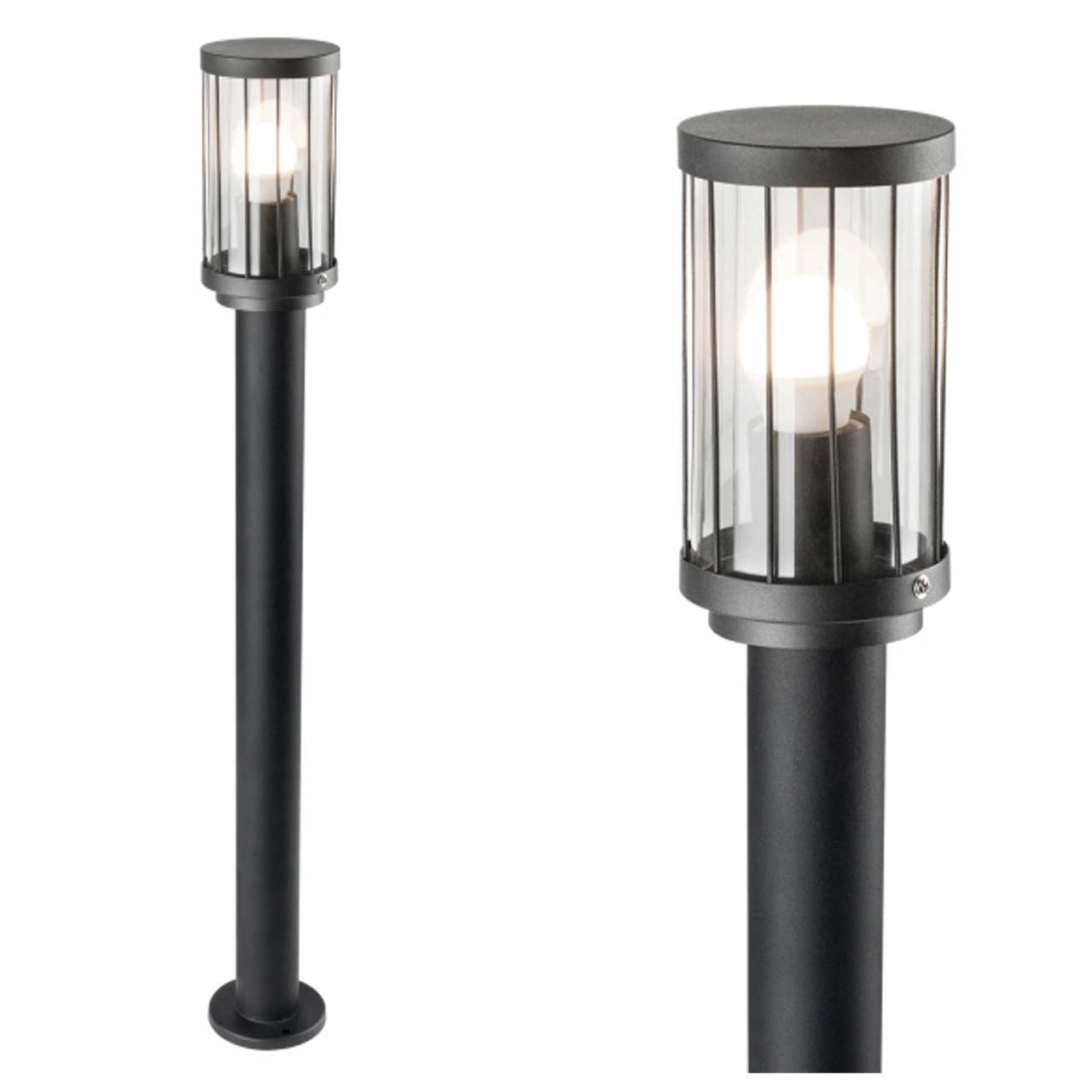 

Lampa ogrodowa Fiord słupek 80cm czarna E27 312327