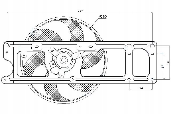 Nissens Ventilátor Chladiče (s Krytem) Nissan Ku